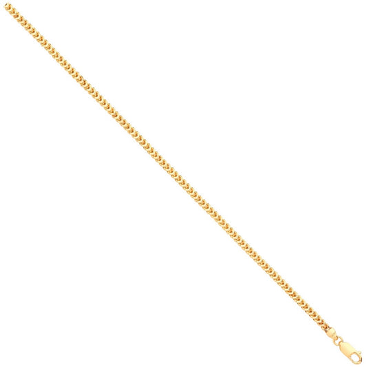 Yellow Gold 9ct 3.6mm Hollow Franco Chain