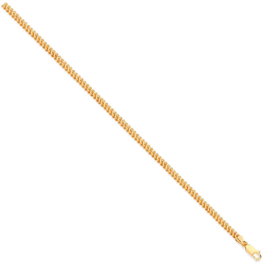 Yellow Gold 9ct 2.9mm Hollow Franco Chain
