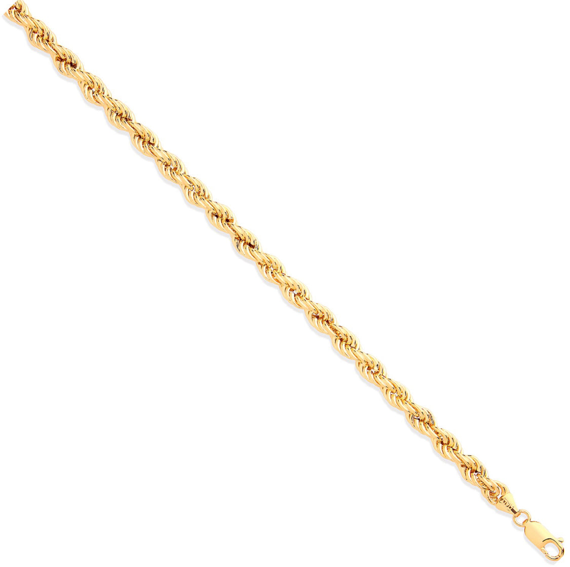 Yellow Gold 6.3mm Hollow Rope Chain